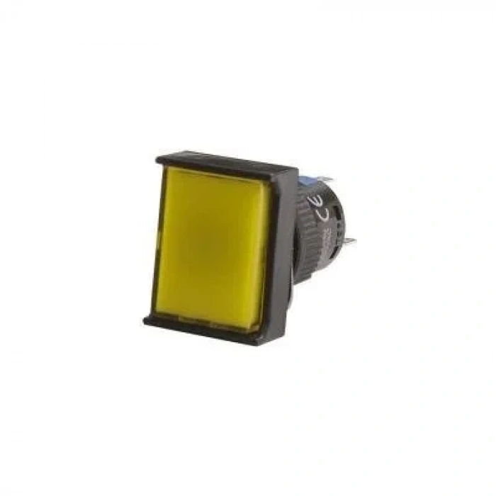 16mm 24V Sarı Yaylı Diktörtgen Buton CD-AJ-11D/24V/Y