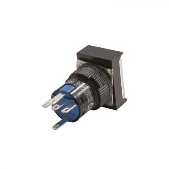 16mm 24V Sarı Yaylı Diktörtgen Buton CD-AJ-11D/24V/Y