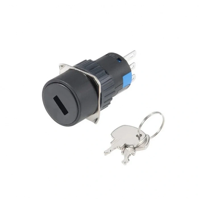 16mm Anahtarlı Mandal Buton 0-1