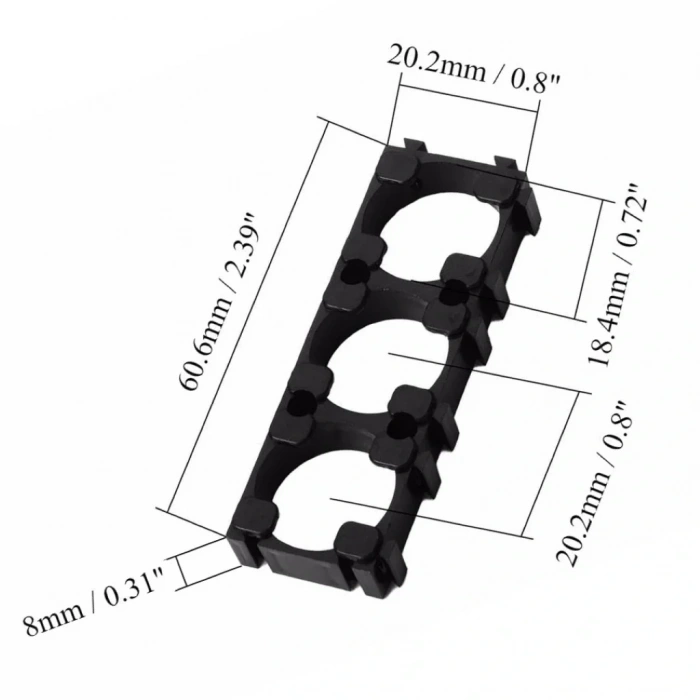 18650 Li-ion Pil Tutucu Braket 3lü
