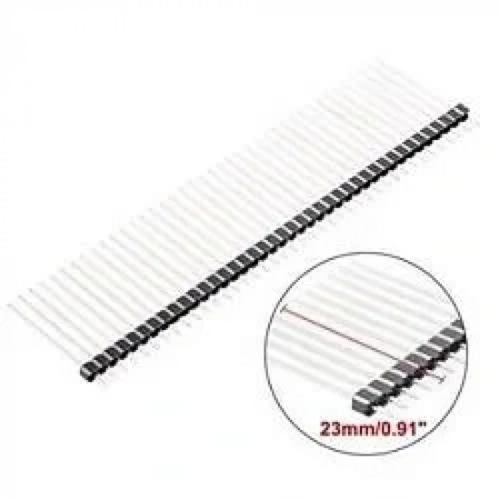 1x40 23mm Erkek Header 40 Pin 2.54mm 180 Derece