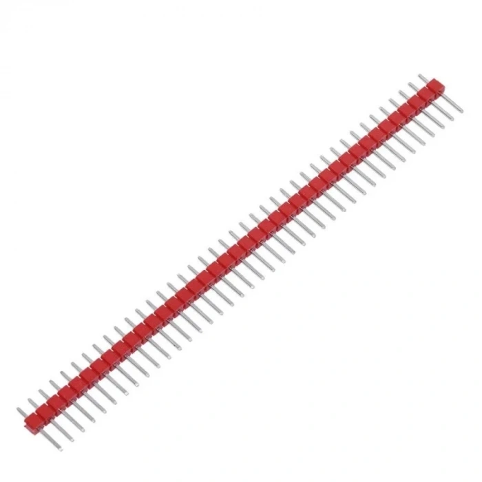 1x40 Erkek Header 40 Pin 2.54mm 180 Derece - Kırmızı