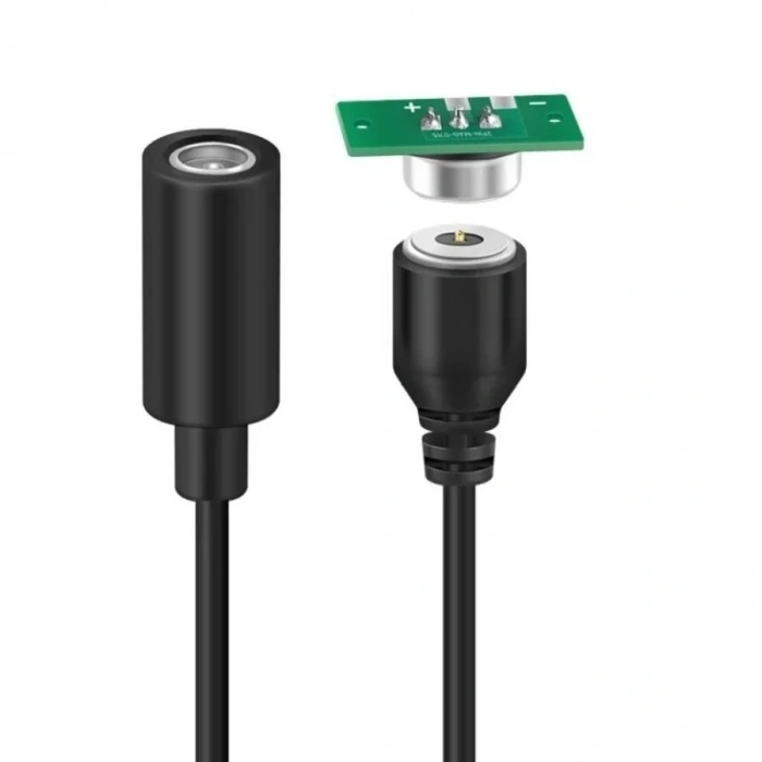 2-Pin 10mm Kablolu PCBli Pogo Pin Manyetik Konnektör Takımı - DC Soketli