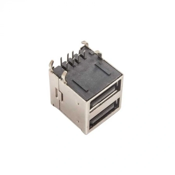 2 Port USB-A 2.0 Dişi Konnektör PCB Tipi
