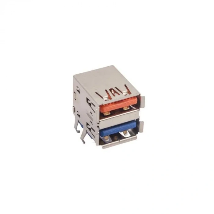 2 Port USB-A 3.0 Dişi Konnektör PCB Tipi