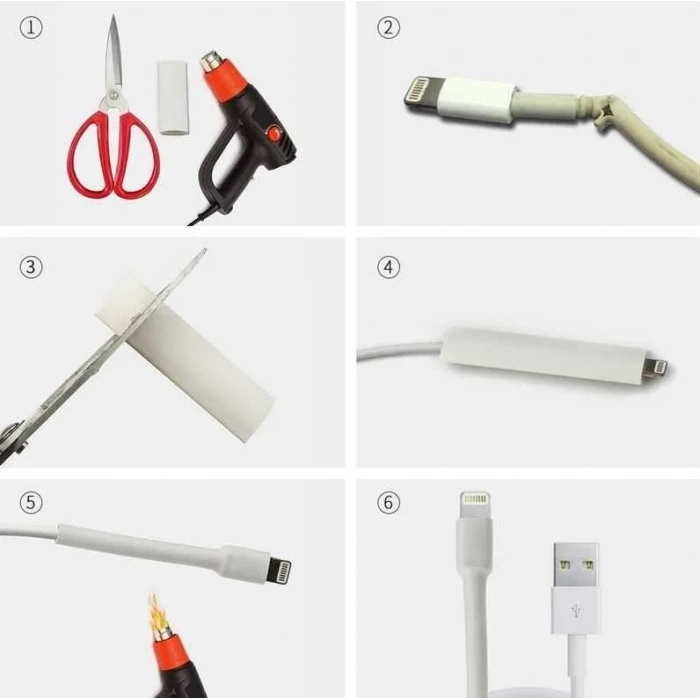 20 Parça Iphone/Android Kablosu Koruyucu Makaron Seti