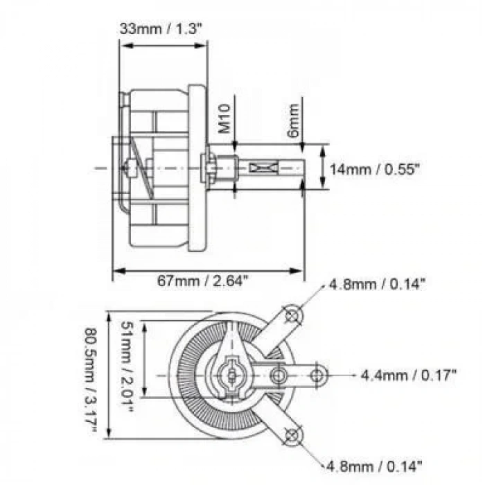 200R 100W BC1 Reosta Direnç - Potansiyometre