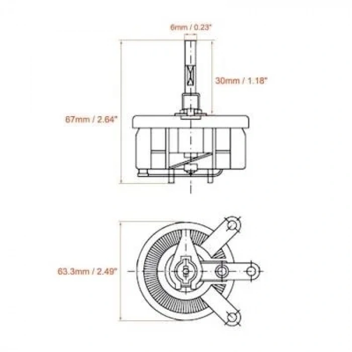 20R 50W BC1 Reosta Direnç - Potansiyometre