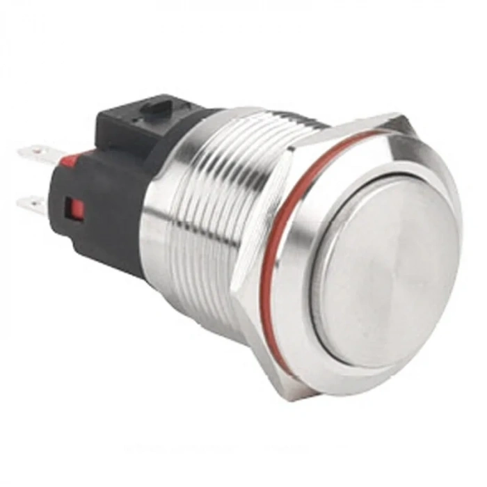 22E-G1 22mm Çıkık Yaylı Metal Buton