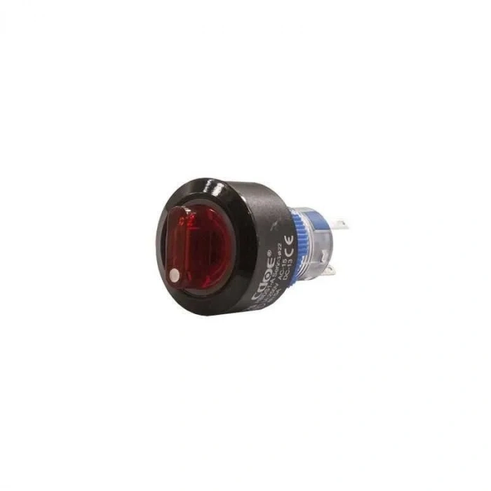 22mm Kırmızı Mandal Buton 1-0-2 CD-APY-22XDR