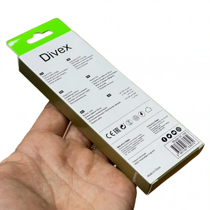 2.4A Iphone Uyumlu Lightning Şarj ve Data Kablosu 1m DC-104