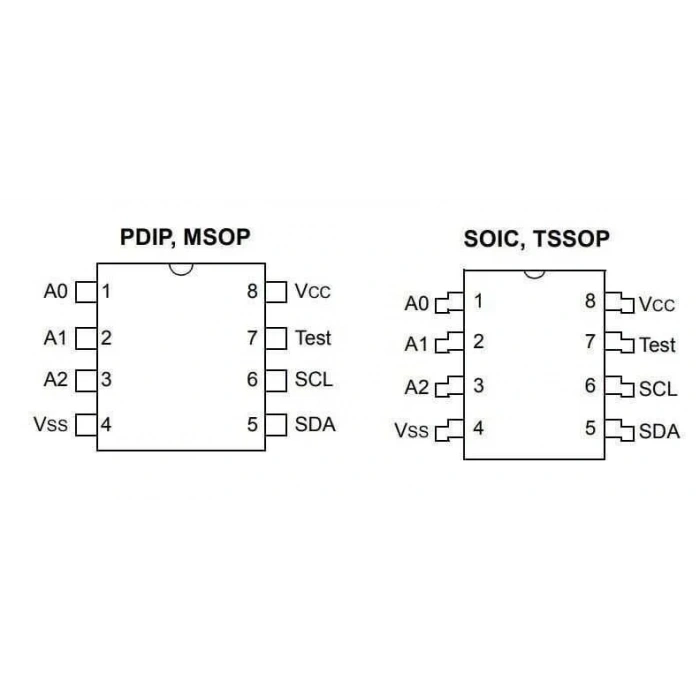 24C01 - DIP8 EEPROM Entegresi