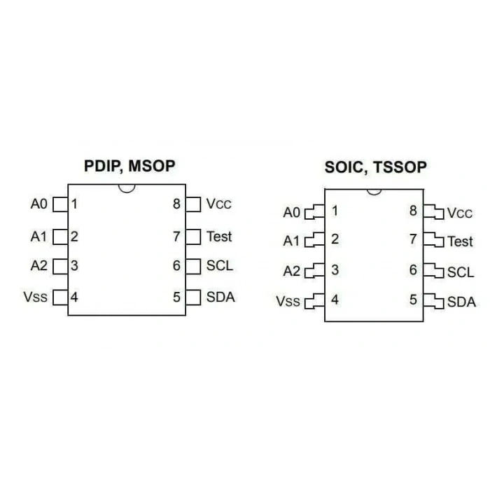 24C02 - DIP8 EEPROM Entegresi