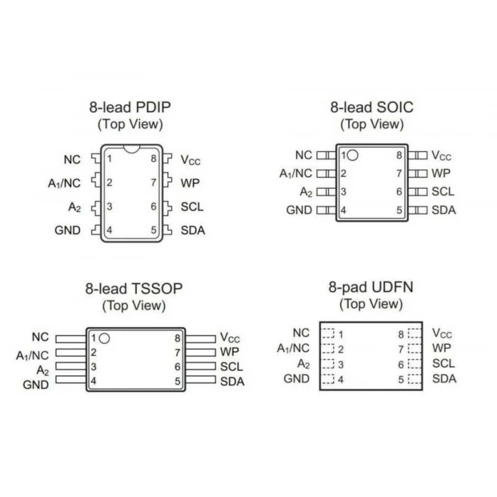 24C04 - DIP8 EEPROM Entegresi