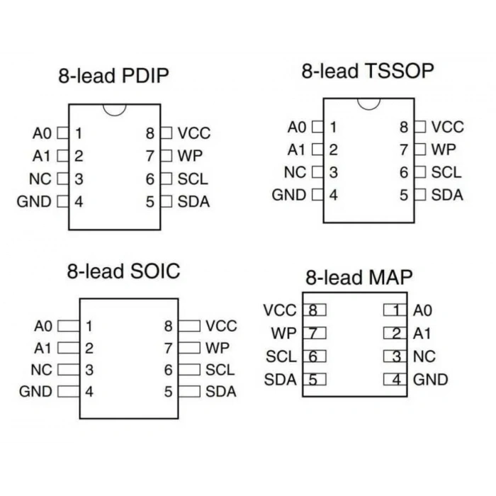 24C128 - SO8 SMD EEPROM Entegresi