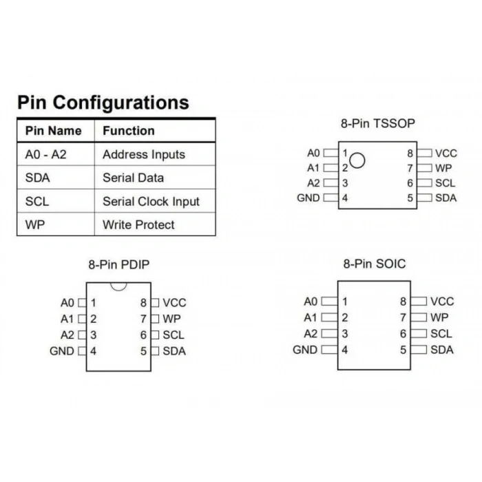 24C32 - DIP8 EEPROM Entegresi