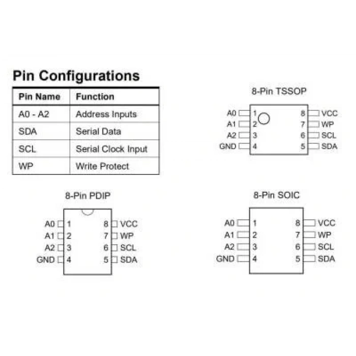 24C64 - DIP8 EEPROM Entegresi