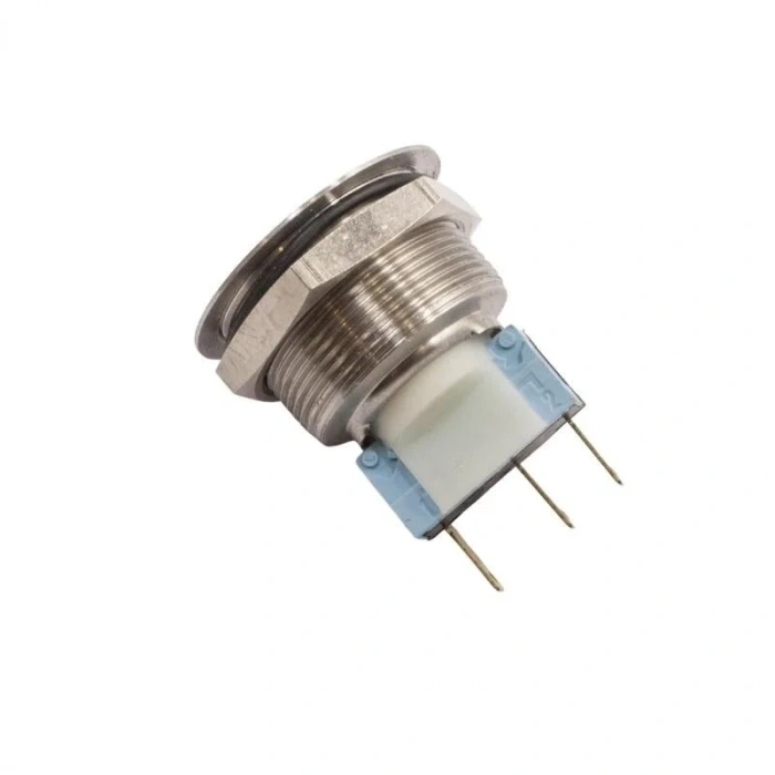 24mm Düz Yaylı Metal Buton - AV24LB404