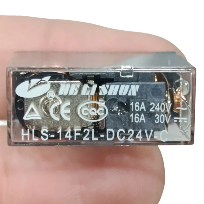 24V 16A Tek Kontak Röle - HLS-14F2L-DC24V-C