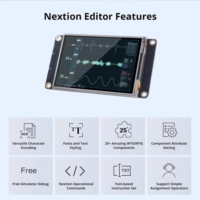 2.8 Inch Nextion Ekran 16MB Dahili Hafıza NX3224K028