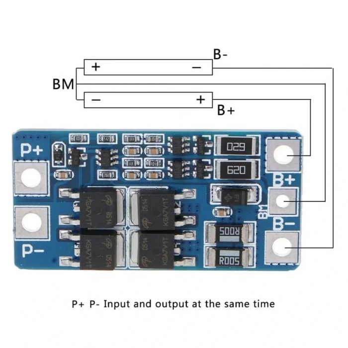 2S 10A BMS 7.4V 18650 Lityum Pil Koruma Devresi