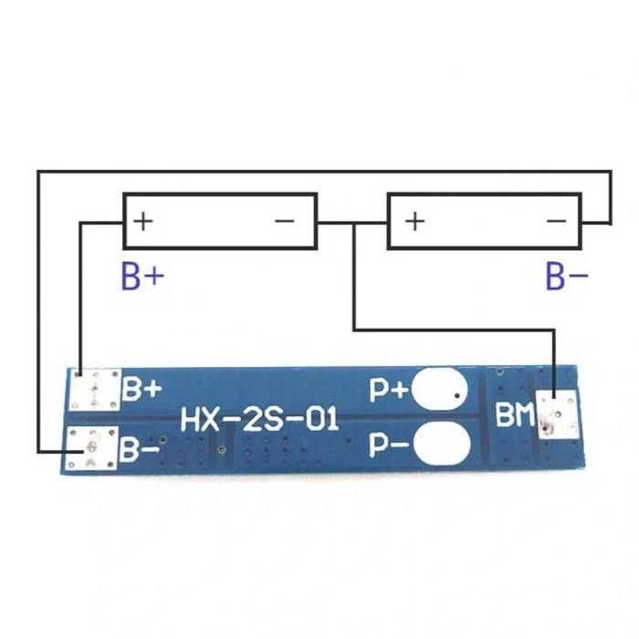 2S 5A BMS LiPo 18650 Pil Şarj Koruma Devresi