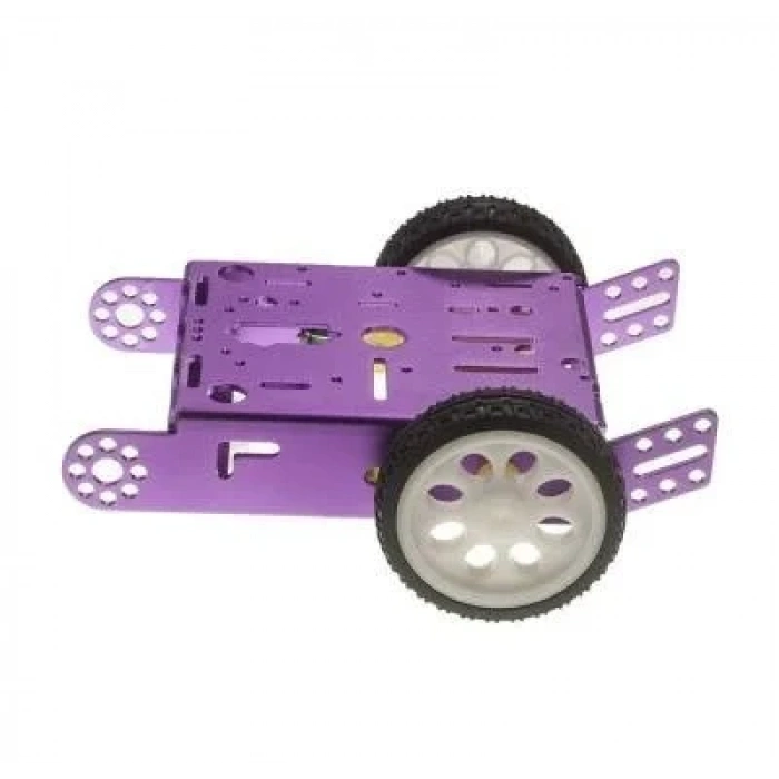 2wd mBot Alüminyum Araç Kiti - Mor ( Motor ve Tekerlek Dahil)