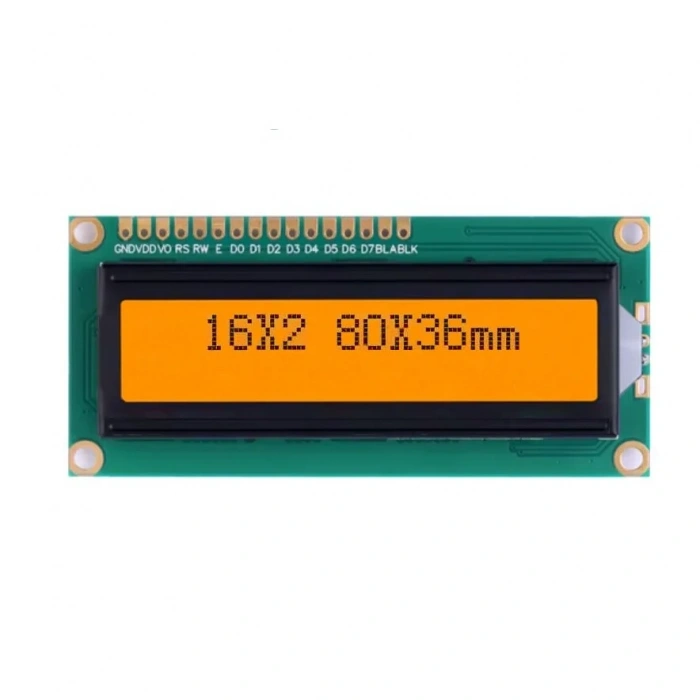 2X16 Lcd Display Sol Üst Turuncu - SMR1602A