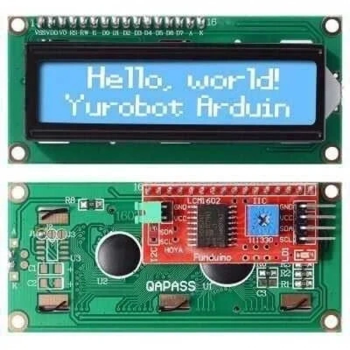 2x16 Mavi Lcd Display I2C Modüllü
