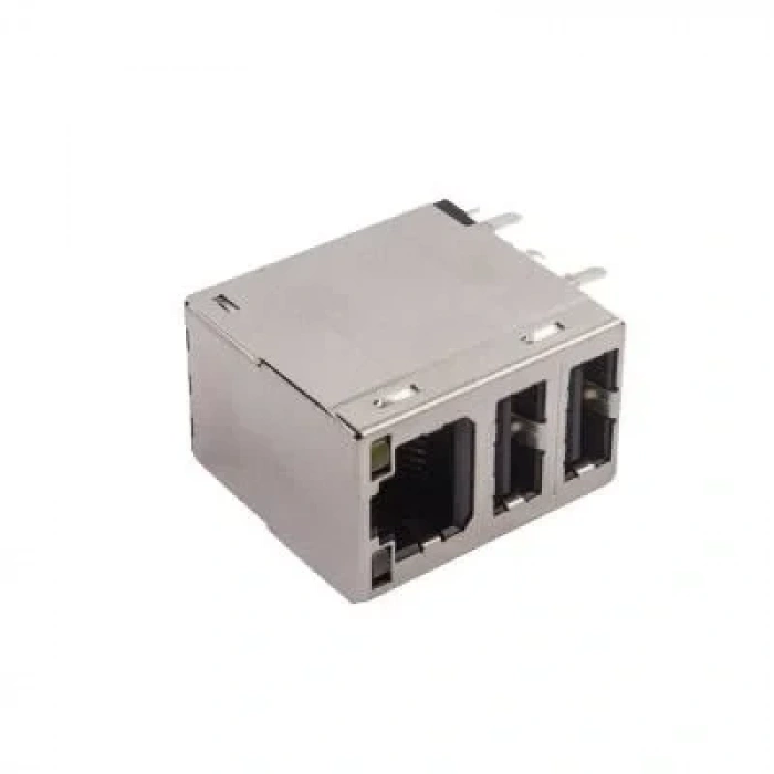 2xUSB-A 2.0 Dişi - 1xRJ45 Dişi Ethernet Port PCB Tipi