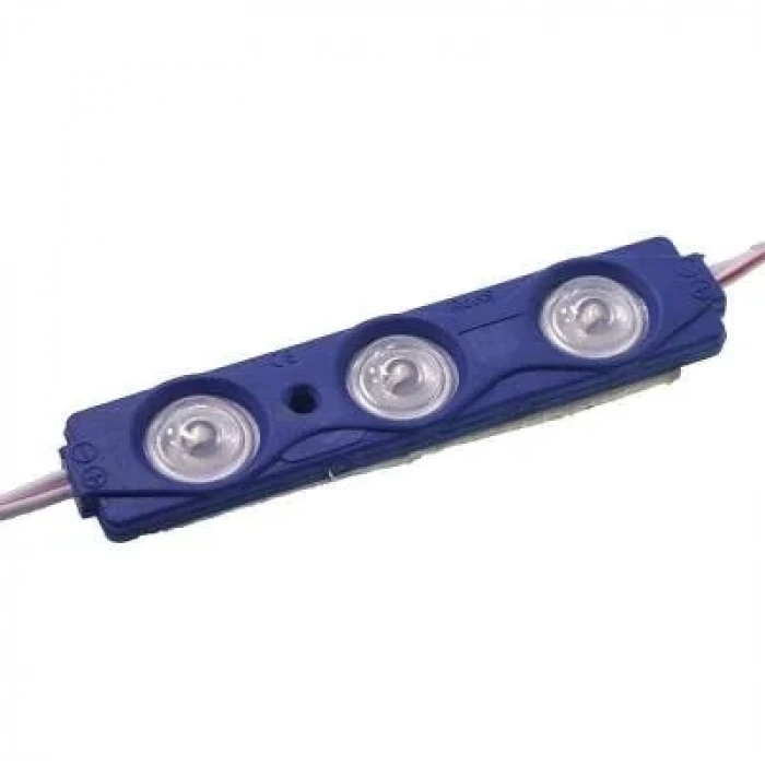 3lü Mercekli Modül Led - Mavi 12V 1.2W