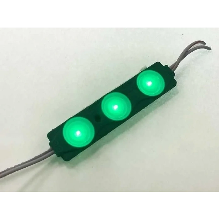 3lü Mercekli Modül Led - Yeşil 12V 1.2W