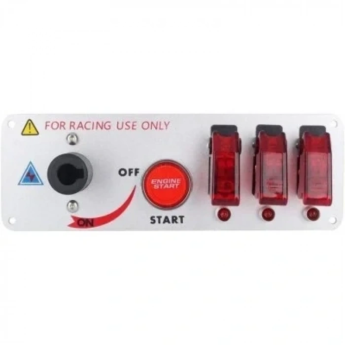 3lü ON-OFF Toggle Switch Panel - Motor Start Butonlu ve Kontak Anahtarlı
