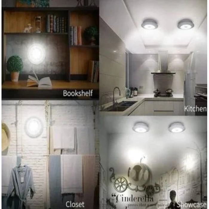 3lü Uzaktan Kumandalı Kablosuz LED Spot Lamba