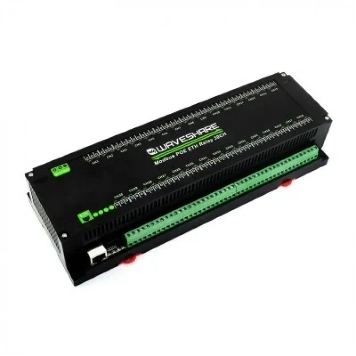 30 Kanallı Ethernet Röle Modülü - Modbus RTU/Modbus TCP Protokolü- PoE Ethernet Port