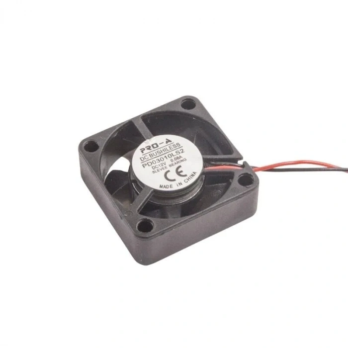 30x30x10mm 12V 0.08A Fan 2 Kablolu