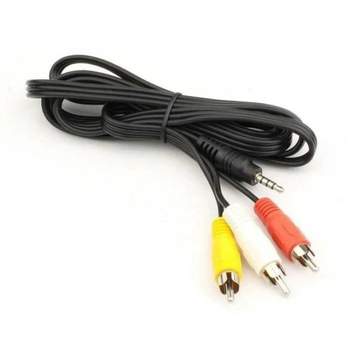 3.5mmden / 3 RCA Ses ve Görüntü Kablosu