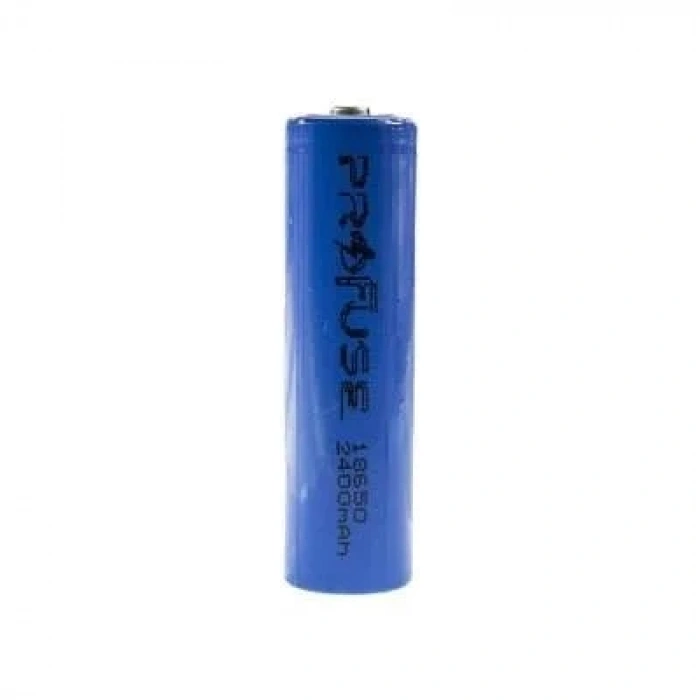 3.7V 2400mAh 18650 Li-ion Şarjlı Pil - Başlı