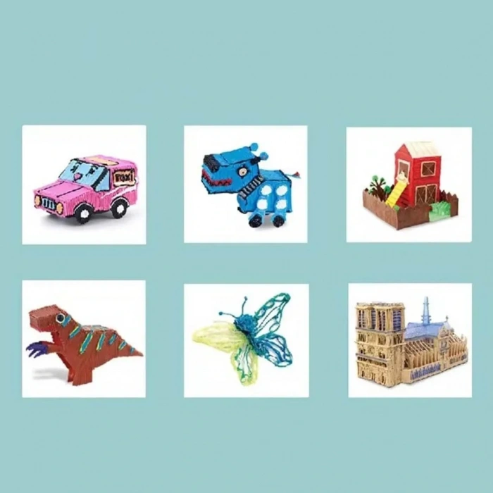 3D Kalem 3D Pen Yazıcı - 3 Farklı Renk PLA Filament Hediyeli