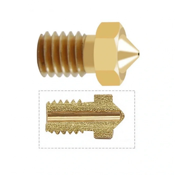 3D Yazıcı-Printer M6 1.75mm / 0.4mm V5-V6 Pirinç Nozzle