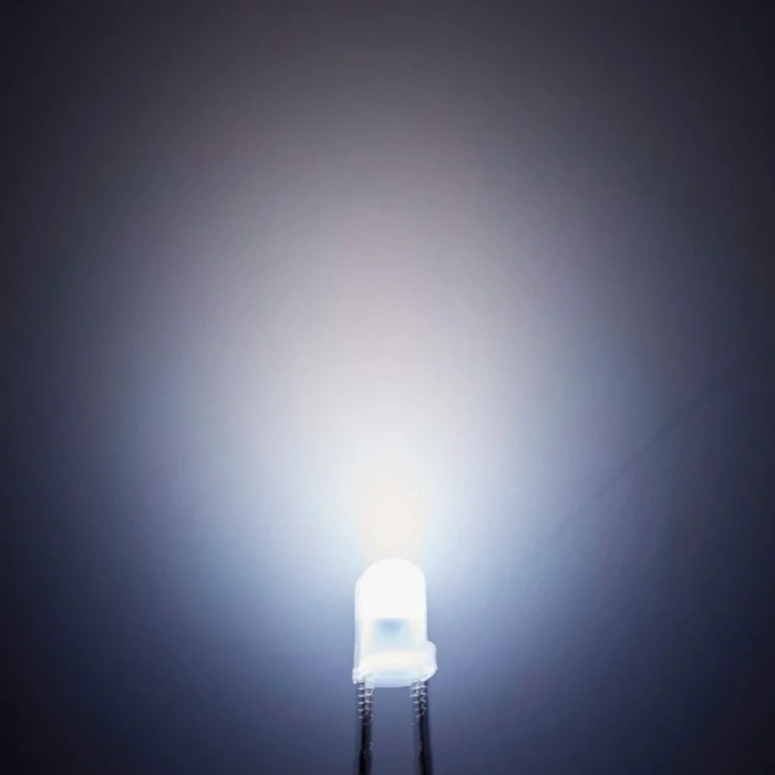 3mm Led Beyaz Diyot Diffused 1 Adet