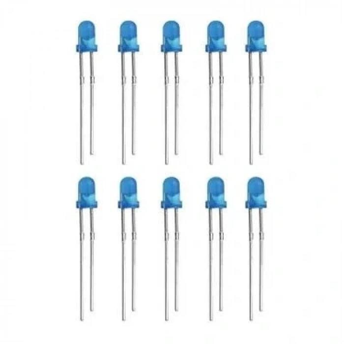 3mm Mavi Led Paketi - 10 Adet