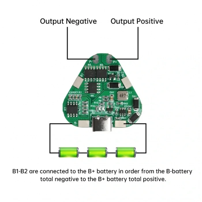 3S 20A BMS 12V 18650 Li-ion Type-C Pil Şarj Koruma Devresi