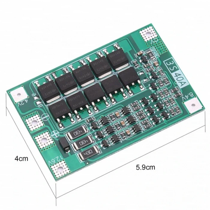 3S 40A BMS 12.6V 18650 Balanslı Pil Şarj Koruma Modülü