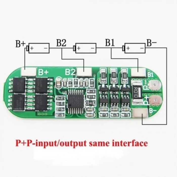 3S 8A BMS 12.6V 18650 Lityum Pil Şarj Koruma Devresi