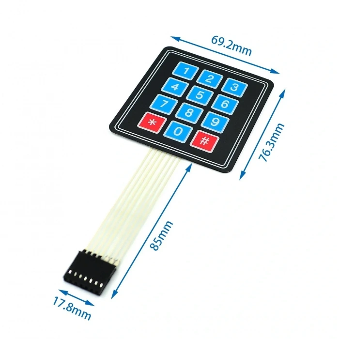 3x4 Membran Tus Takımı - Arduino Keypad