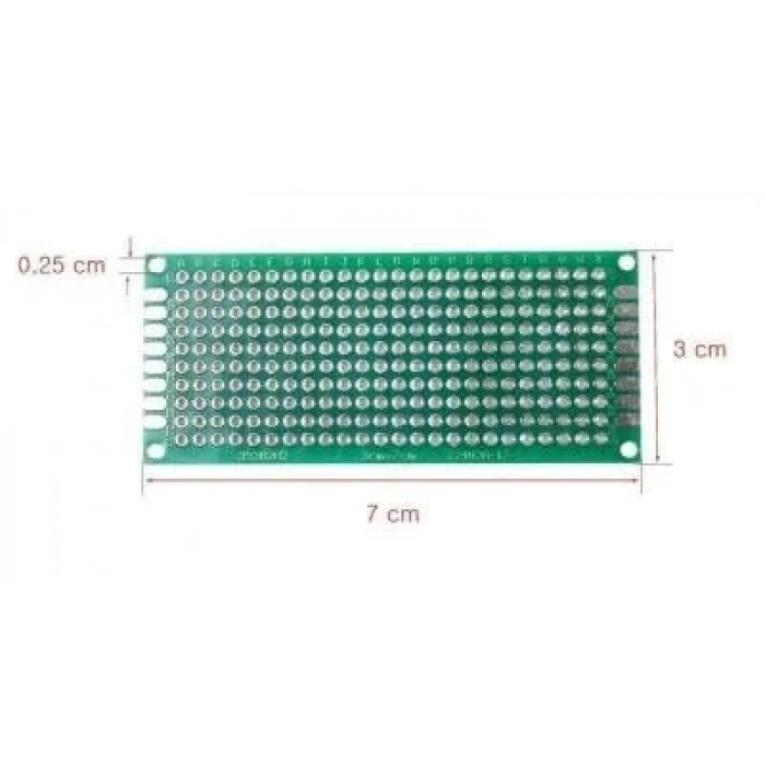 3x7cm Epoxy Çift Taraflı Delikli Plaket
