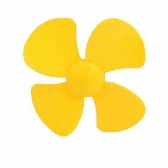4 Kanatlı Plastik Pervane Ø56mm - Sarı