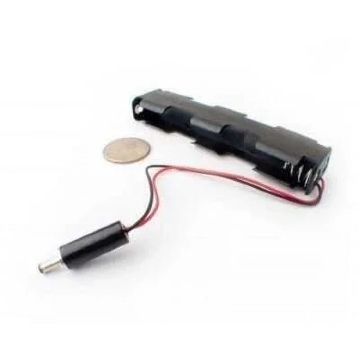 4lü AA Pil Yuvası - Çift Taraflı ve Jack Çıkışlı