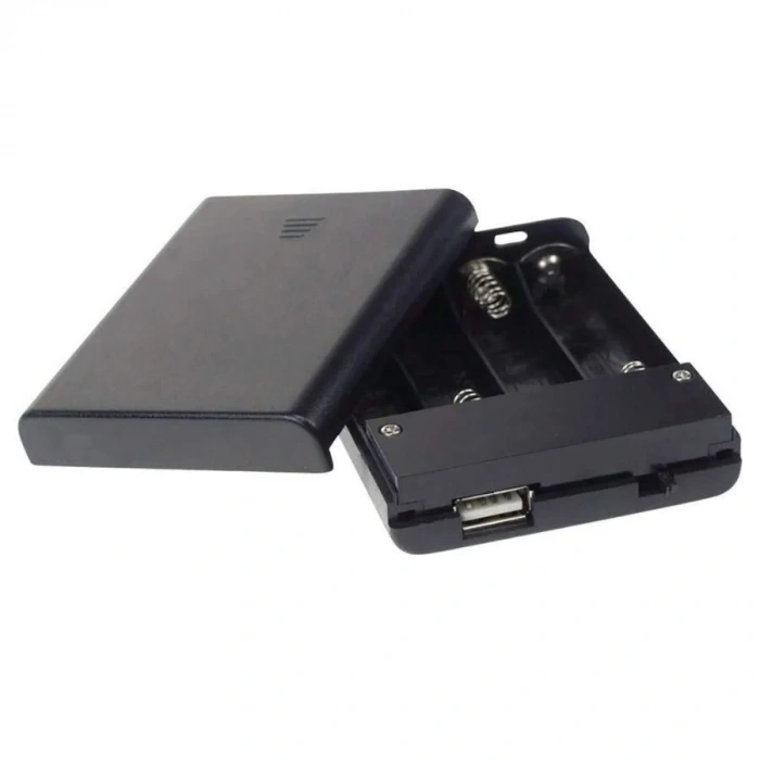 4lü AA Pil Yuvası - USB Çıkışlı